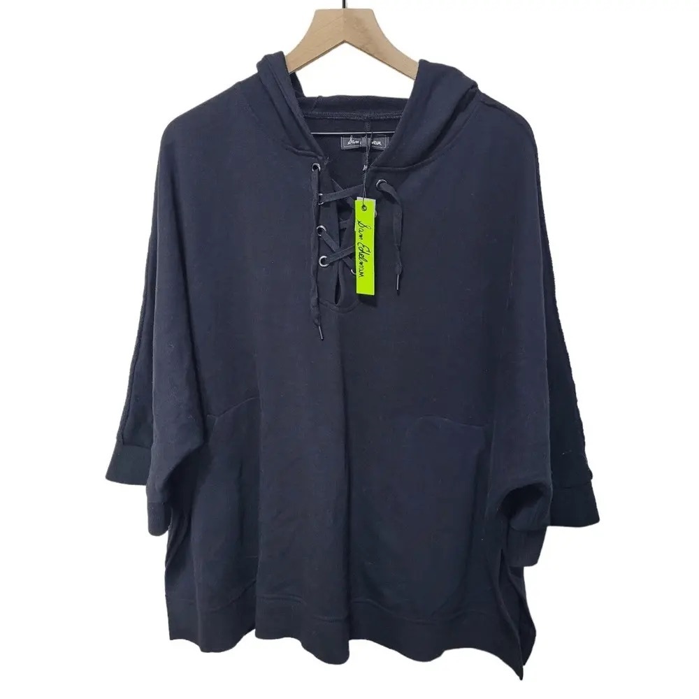 Sam Edelman 3/4 sleeve sweatshirt with laces, M